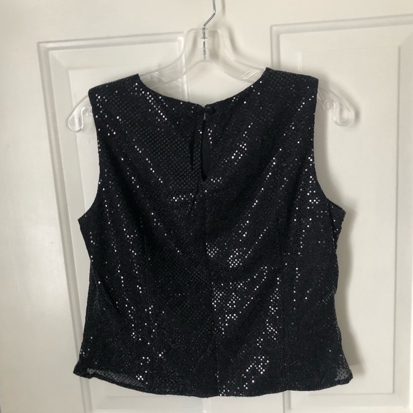 Sequined Sleeveless Shirt - Size 10 - Picture 3 of 3